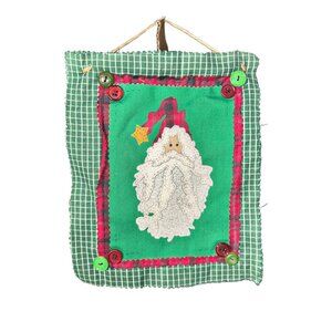 Vintage Handmade Christmas Themed Hangable Fabric Squares